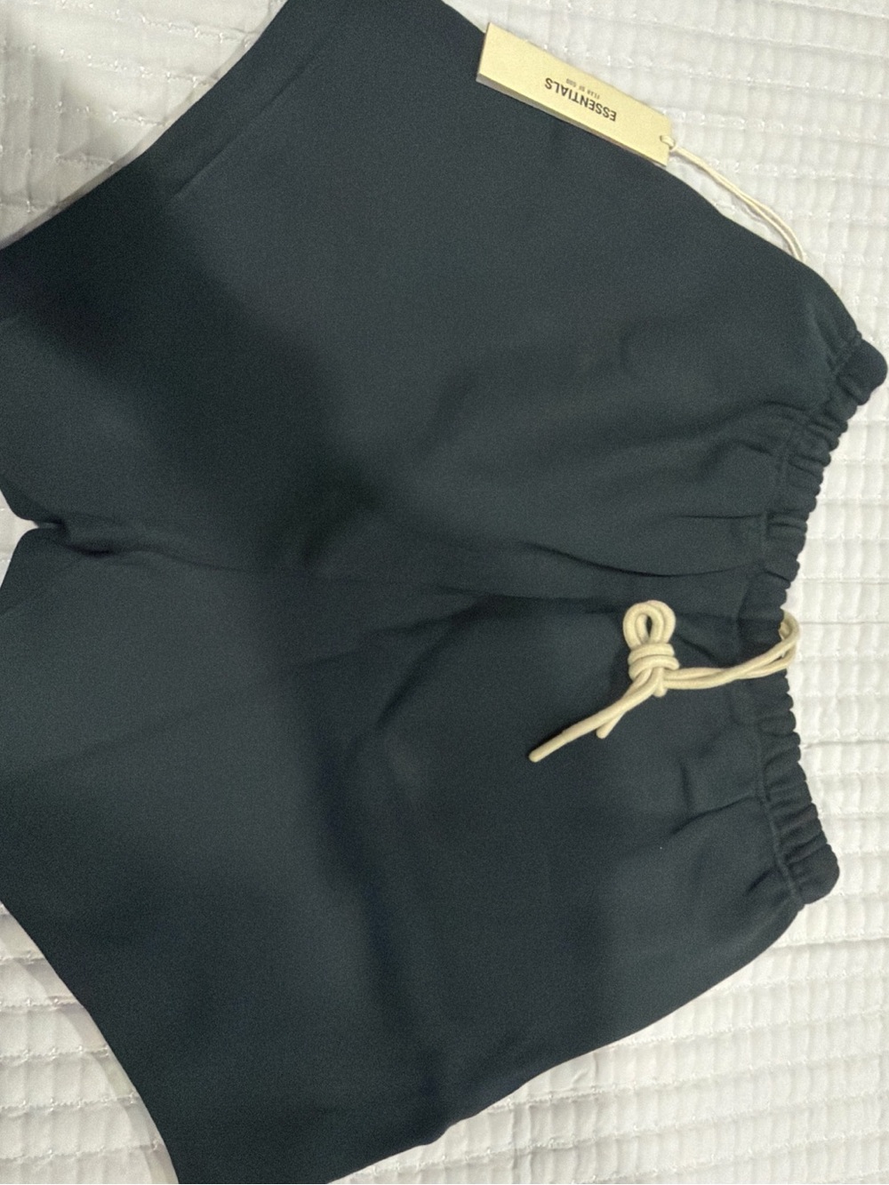 Essentials Black Women’s Elastic Drawstring Athletic Shorts